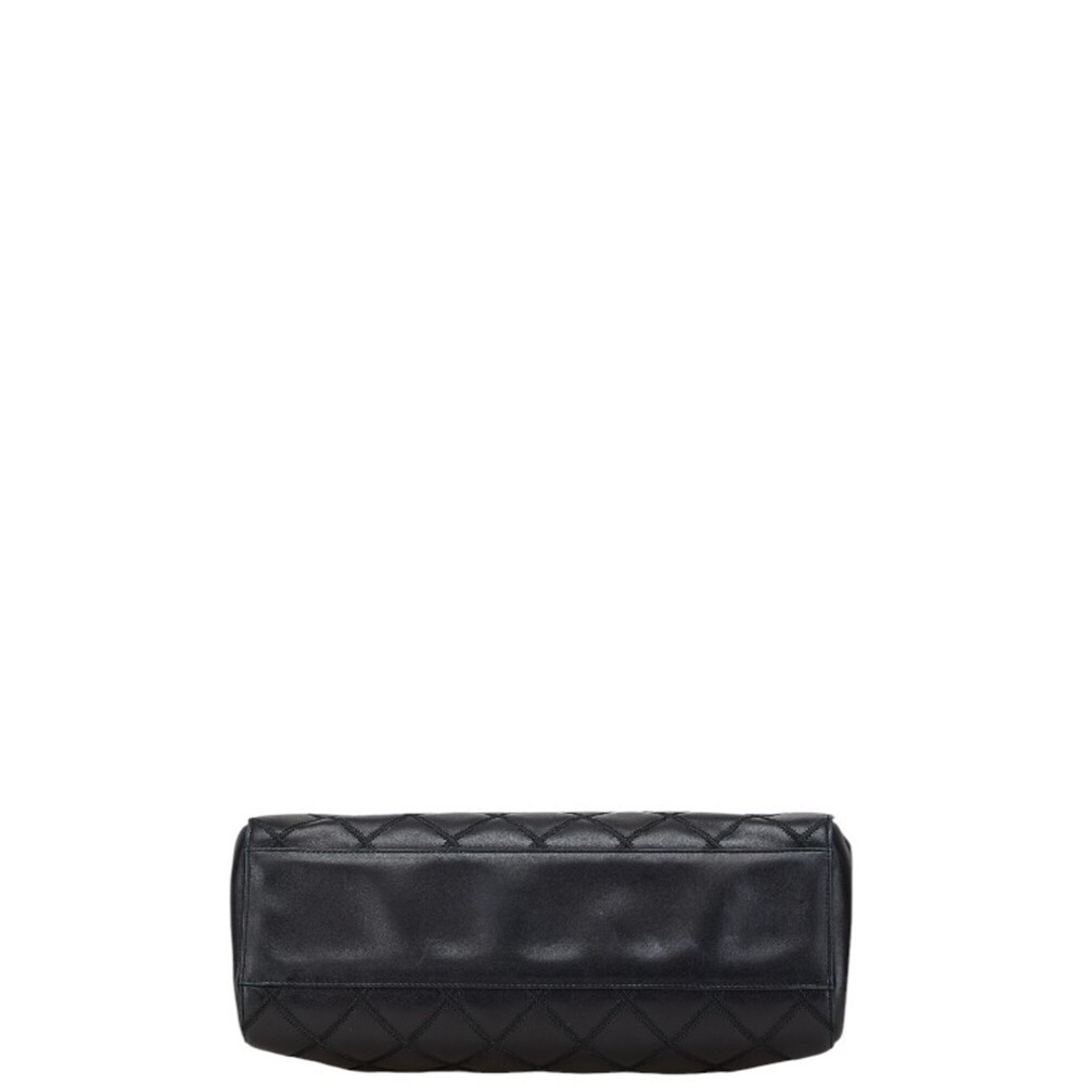 CHANEL Black Leather Logo Shoulder Bag - Picture 3 of 8
